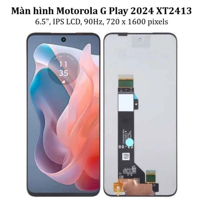 Thay màn hình Motorola G Play 2024 XT2413, 6.5 inchs, IPS LCD, 90Hz, 720 x 1600 pixels Thay màn hình Motorola G Play 2024 XT2413, 6.5 inchs, IPS LCD, 90Hz, 720 x 1600 pixels